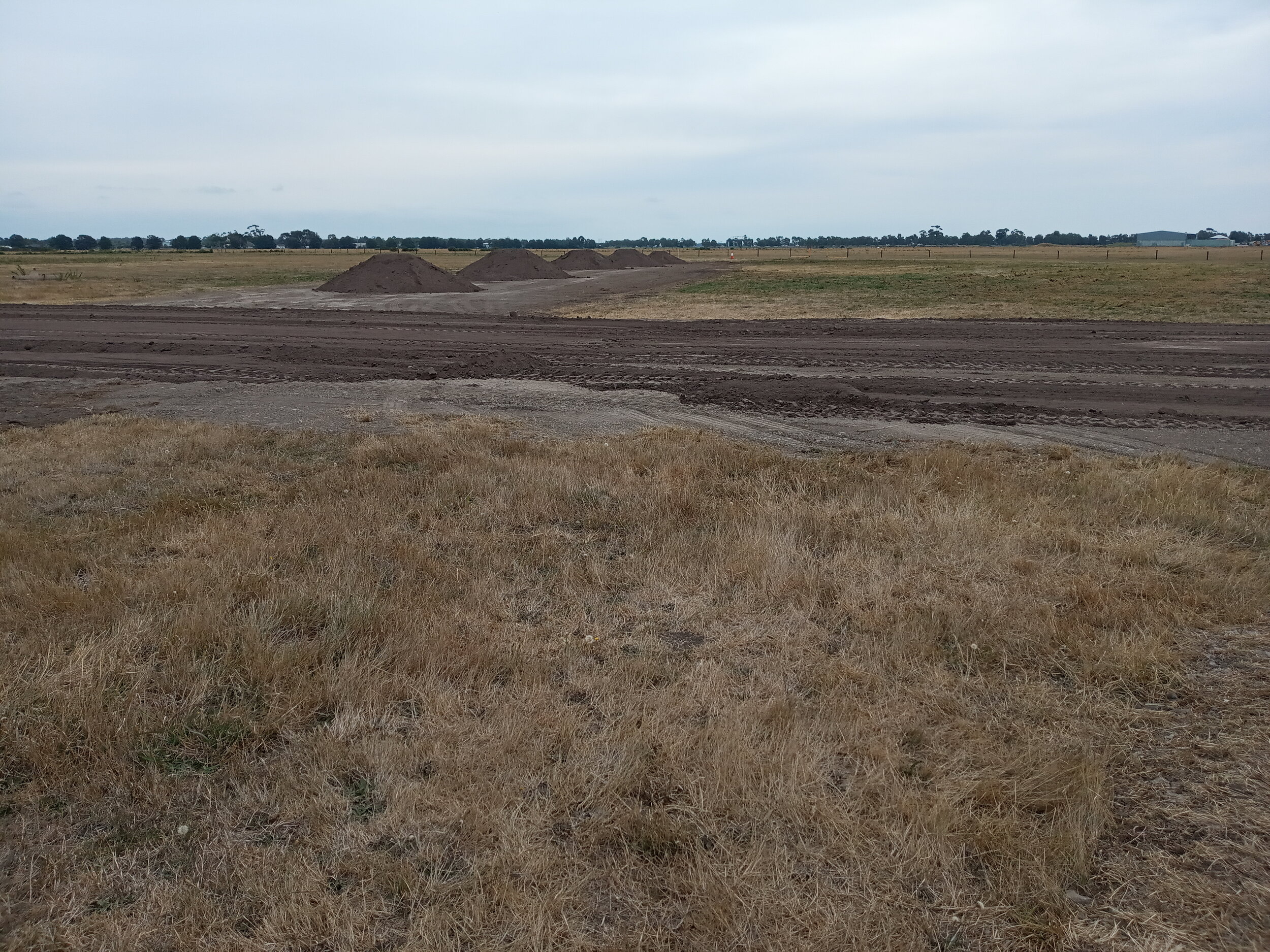  27/2  New topsoil laid over the runways  