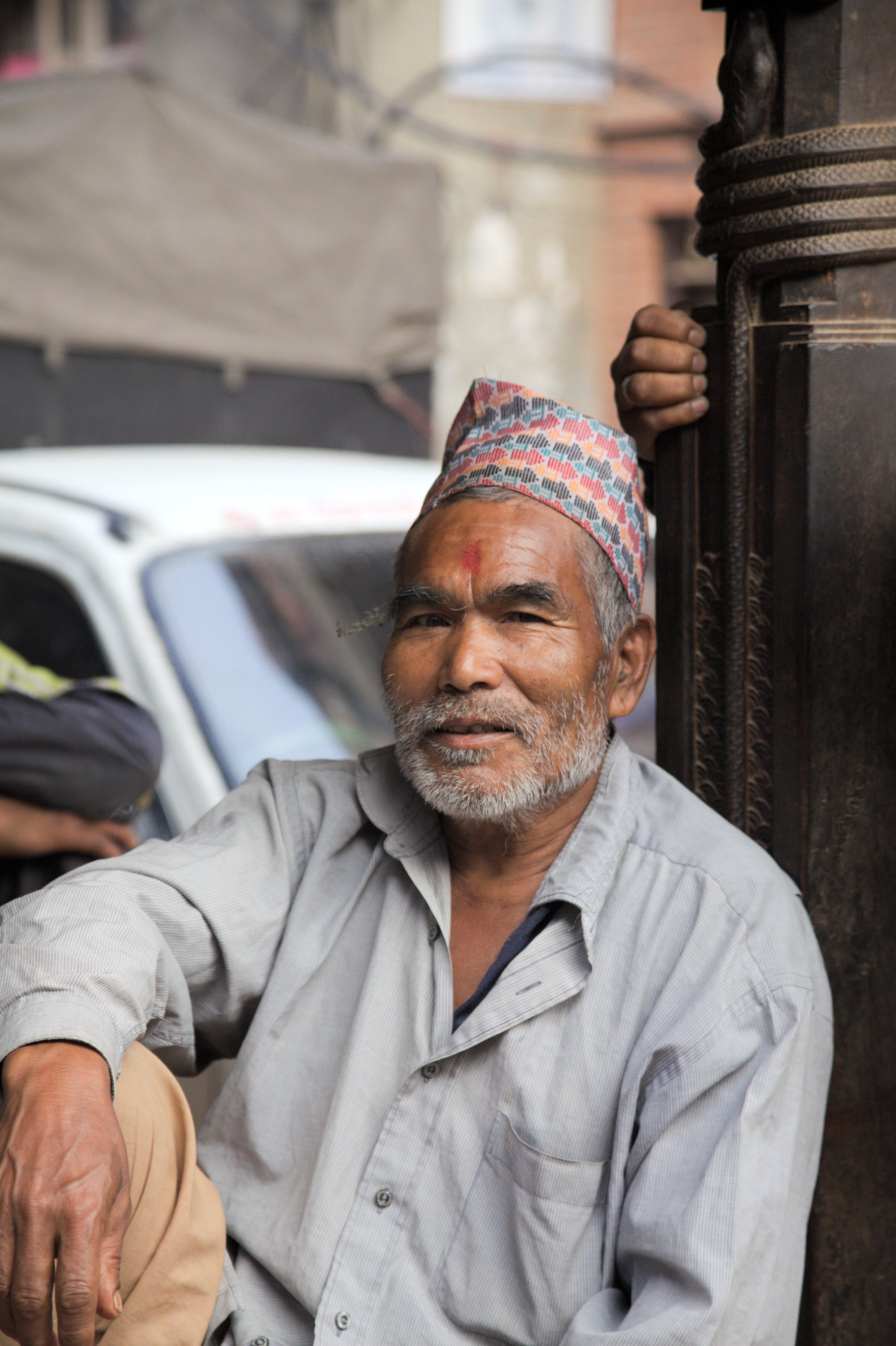  Man relaxing in Bhaktapur 