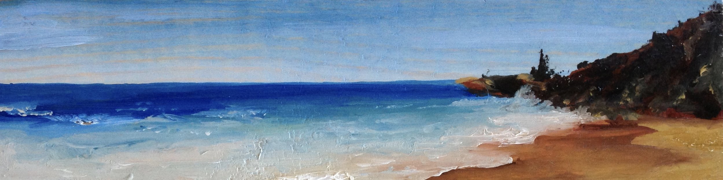 2.5" x 16" - oil on wood