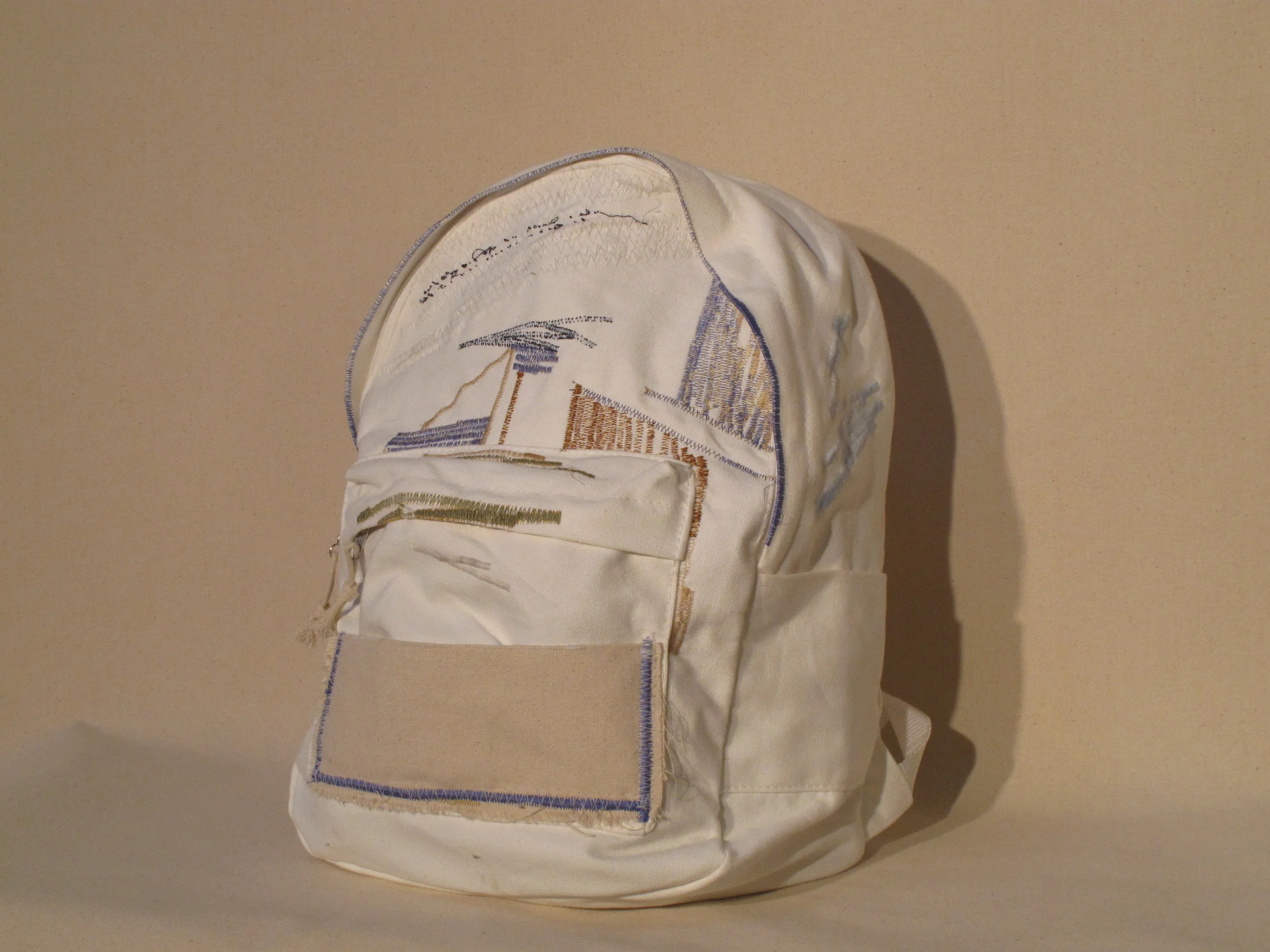 embroidered backpack