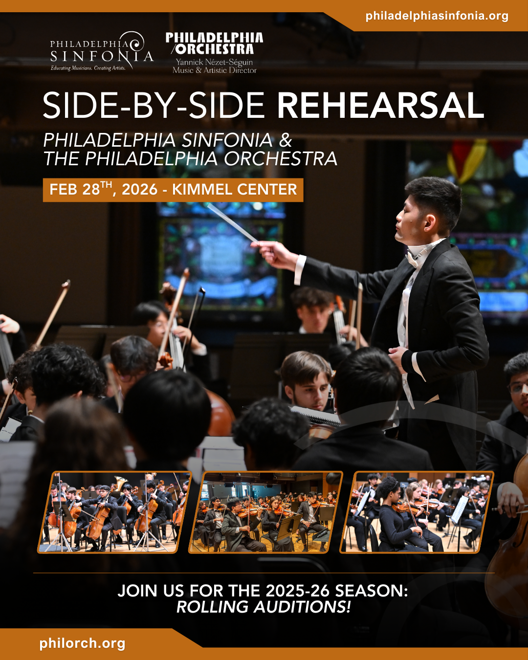 Philadelphia Sinfonia side by side with Philadelphia Orchestra