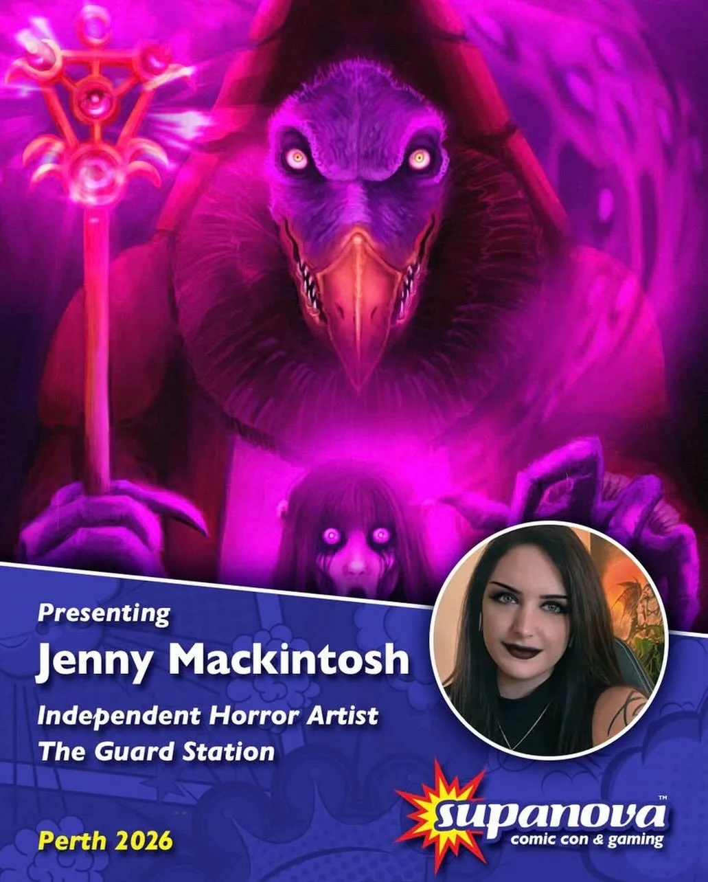 Hello!! I&rsquo;m honoured to be returning as a guest artist for @supanovaexpo Perth this weekend!! 💥✨ 

I&rsquo;ll be back with my lineup of fanart and original prints, along with my holographic stickers ✨ Make sure to visit me if you&rsquo;ll be t