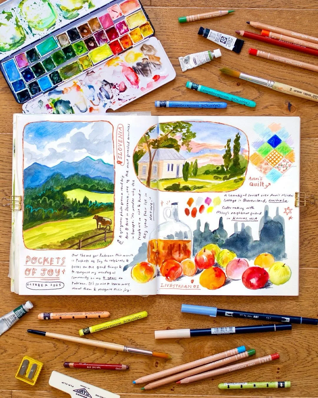 This month&rsquo;s @patreon theme is Pockets of Joy, which I think we can all do with more of right now! Focusing on these little moments is so powerful, and even more so as a community 💛  This is from our first drawing session last week &mdash; it&