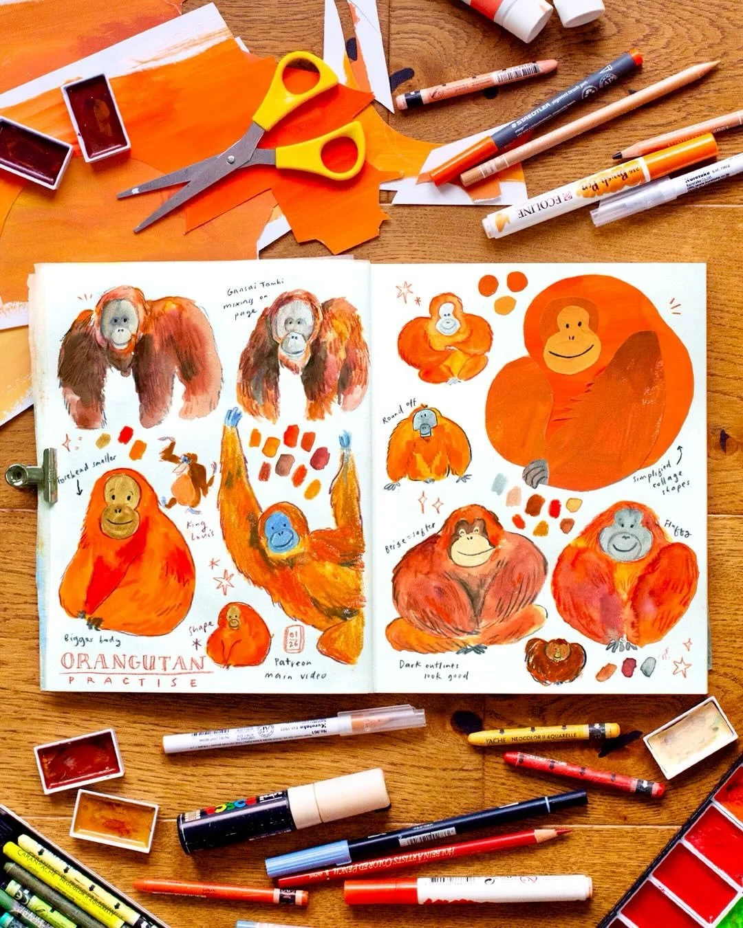 Experimental spreads like this don&rsquo;t often get shared here on IG, because they&rsquo;re different. They&rsquo;re messy. They&rsquo;re a learning point. But you know what else they are? SO MUCH FUN!! 🤩🦧

I think it&rsquo;s helpful to share our