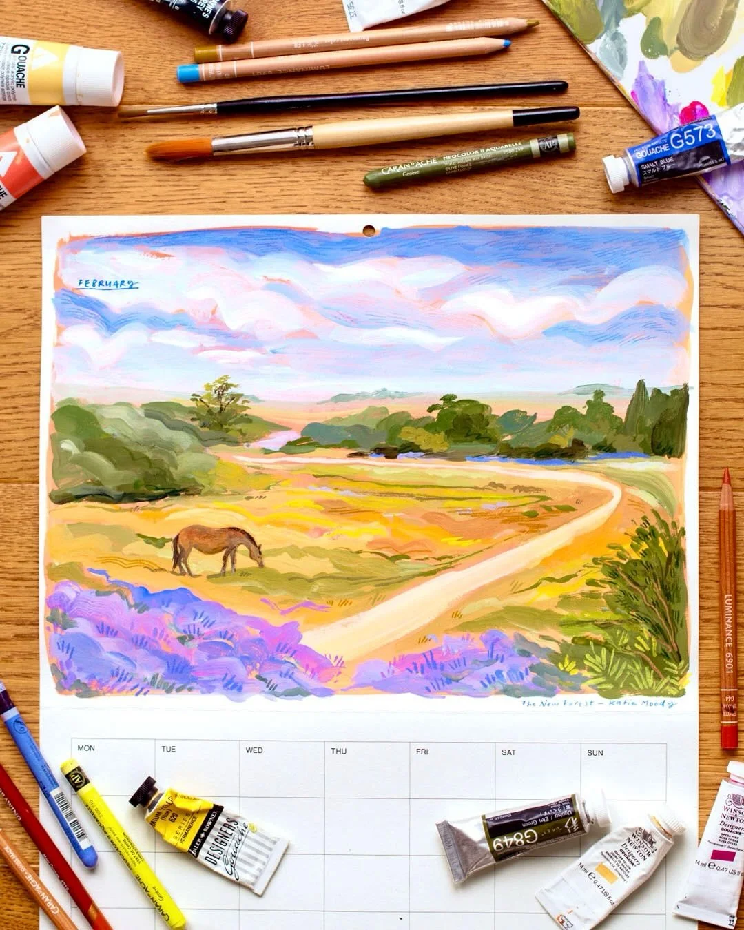 Excited to be taking part in the #TravellingCalendarCollective this year, and February is my month!! 12 artists are taking part in this project masterminded by @monkeymintaka, and I can&rsquo;t wait to see the finished result at the end of 2026! The 