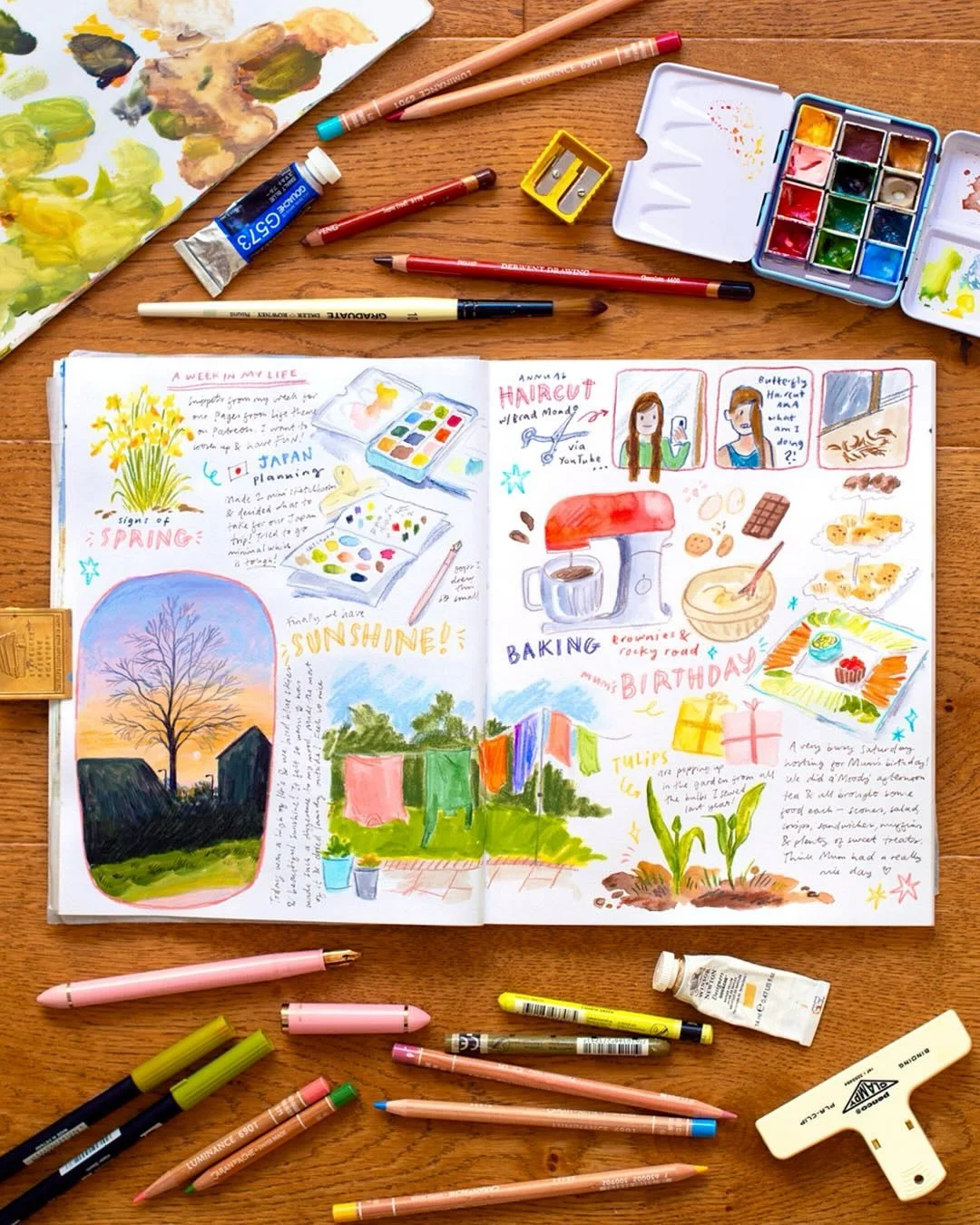 With our March theme being pages from life, I&rsquo;ve been really enjoying doing smaller drawings and capturing quick moments. Most of the time I sit myself down to create for 30-60 minutes, but often we just can&rsquo;t do that every day! So this s