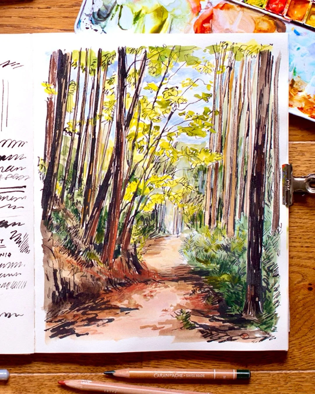 Here&rsquo;s the painting I did using the Kakimori nib I shared in my latest reel - I thought it could have a proper place on the grid! Really proud of this one, and had so much fun with the line work. It&rsquo;s something I&rsquo;ve been doing a lot