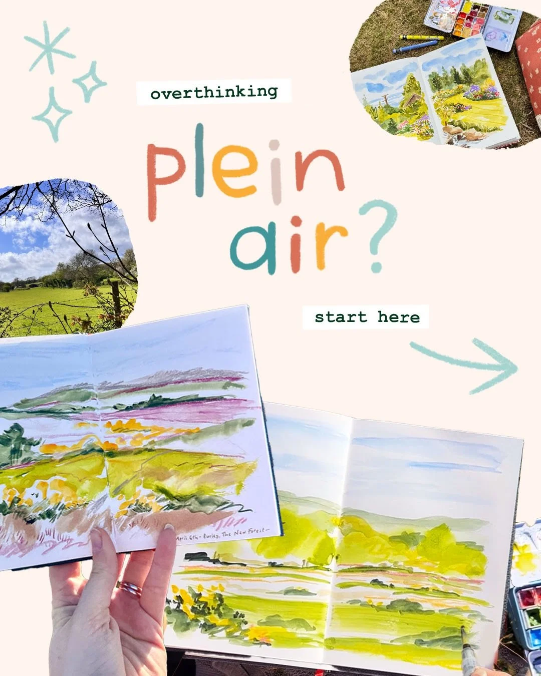 I asked what&rsquo;s stopping you from trying plein air last week and most of the questions weren&rsquo;t about skill. It was overthinking, not knowing what to bring and not knowing where to start! 
So here&rsquo;s a simple way to make it feel a bit 
