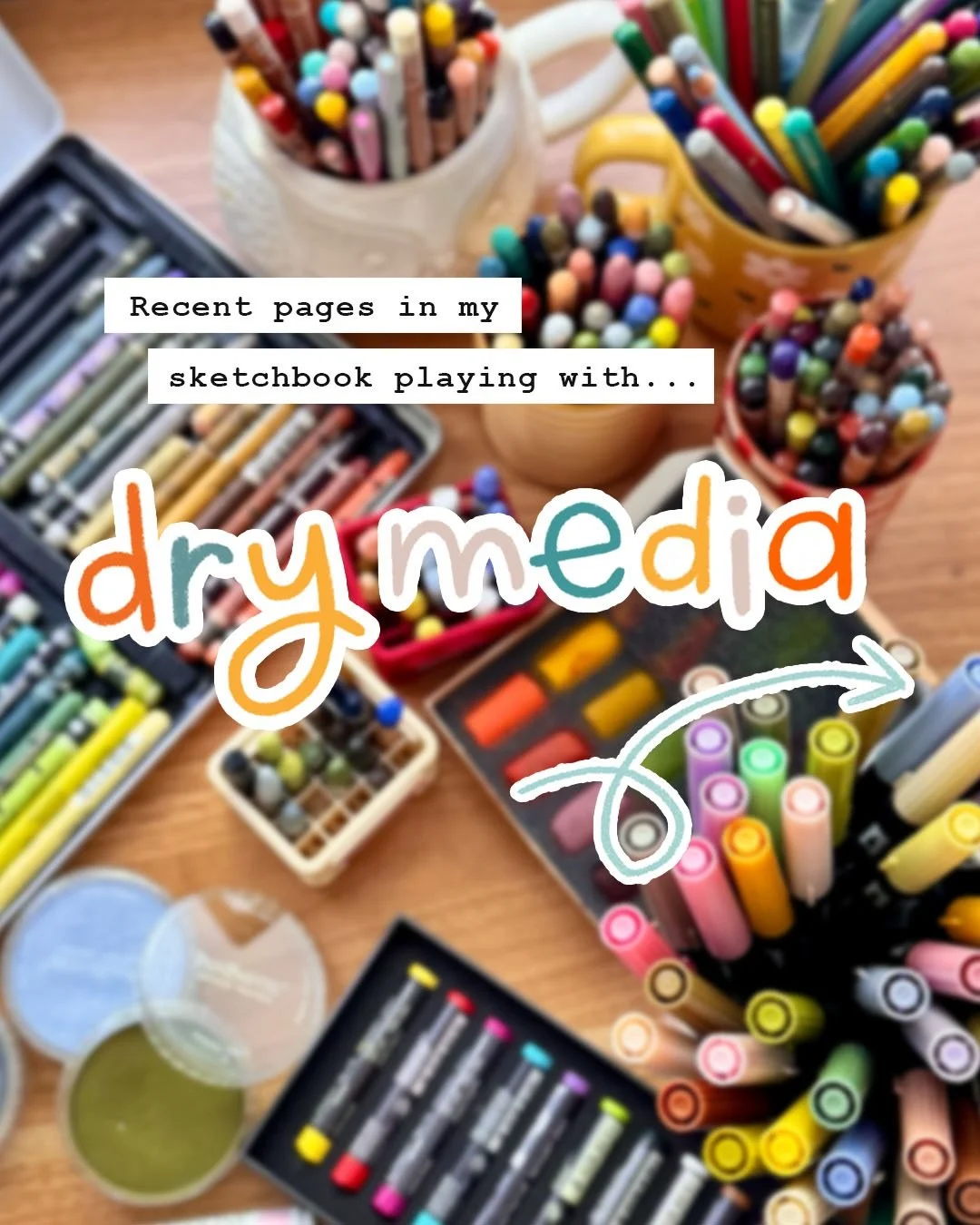 A very fun and playful month playing with dry media! Of course I&rsquo;ll never pack the paints in completely, but it&rsquo;s been really helpful to understand these mediums a bit more and dive deeper into what we can do with them 🖍️

It&rsquo;s bee