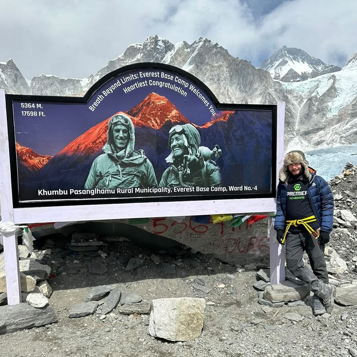 Amazing photo from @jackpgibbo rep&rsquo;ing Premier at -18 degrees on his way up Mount Everest. Please head to his account and donate to a great cause if you can. 🙌🏻🙌🏻