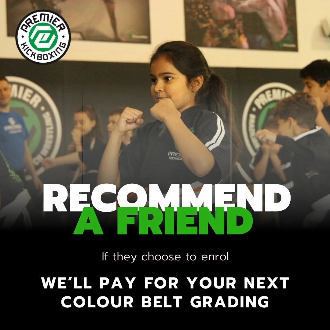 💥 Recommend a Friend = Free Grading! 💥
Bring a friend to train with us &mdash; if they enrol, we&rsquo;ll cover your next grading fee! 🙌

Open to kids, teens and adults 

👊 Train together.
🔥 Level up together.
💸 Grade for free!

Tag your traini