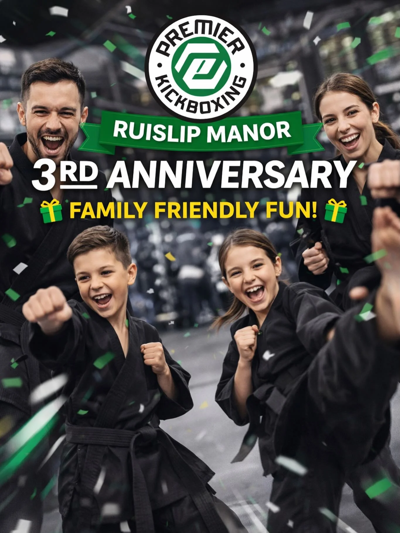 Celebrating 3 amazing years at Premier Kickboxing Ruislip Manor 💚

To our incredible students &ndash; your dedication, energy and commitment inspire us every single day.
To our instructors &ndash; your passion, guidance and leadership are the founda
