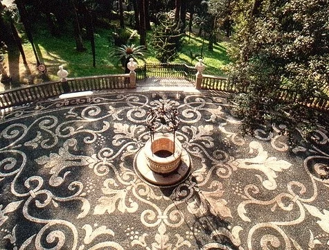 BAROQUE TERRACE PAVING AT VILLA DURAZZO-PALLAVICINI NEAR PORTOFINO OUTSIDE GENOVA