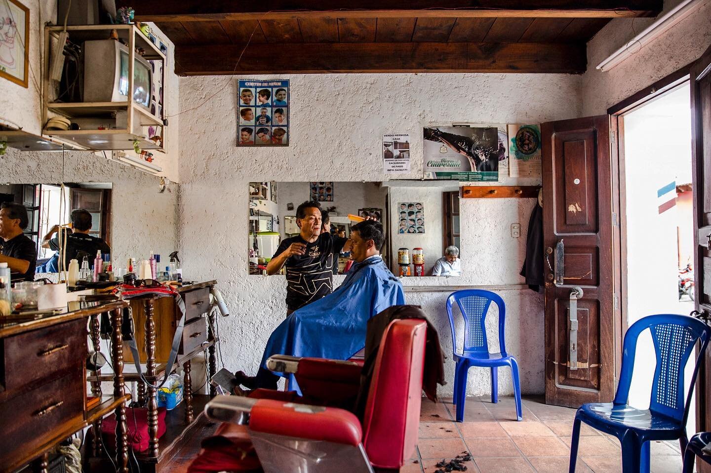 I always enjoy popping into barber shops when I&rsquo;m traveling. No matter where in the world you are, you&rsquo;re never far from someone getting their hair cut. #antigua #guatemala