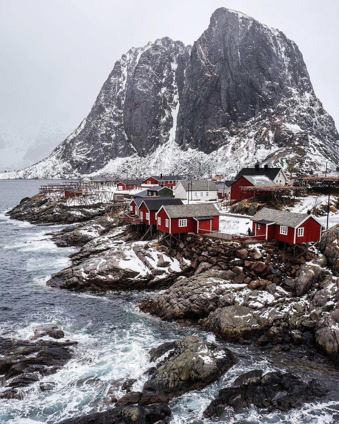 After visiting the Lofoten Islands in the midnight sun, I&rsquo;ve always wanted to go back when it&rsquo;s blanketed in snow. The landscape never gets old, the fairy tale-like rorbuers, once cabins for visiting fishermen, stand out brightly against 