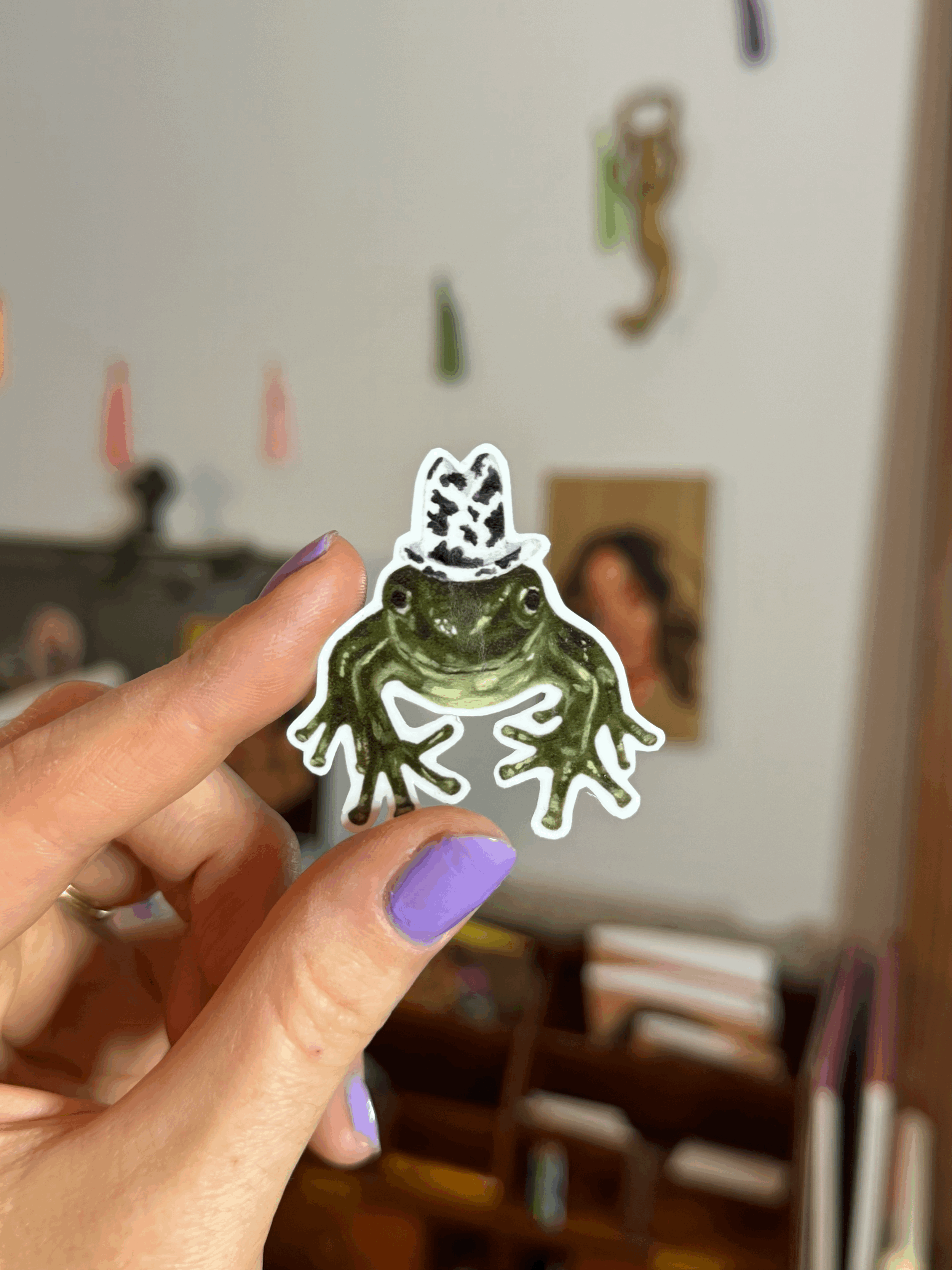 Cowboy Frog Sticker