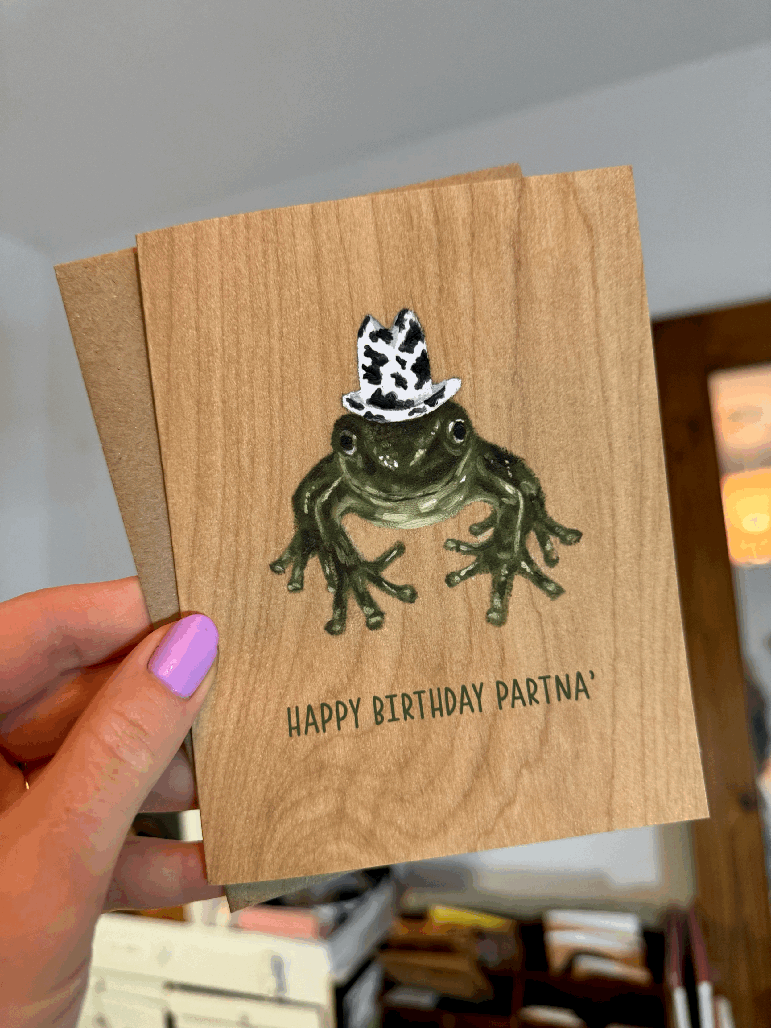 Happy Birthday Frog Greeting Card