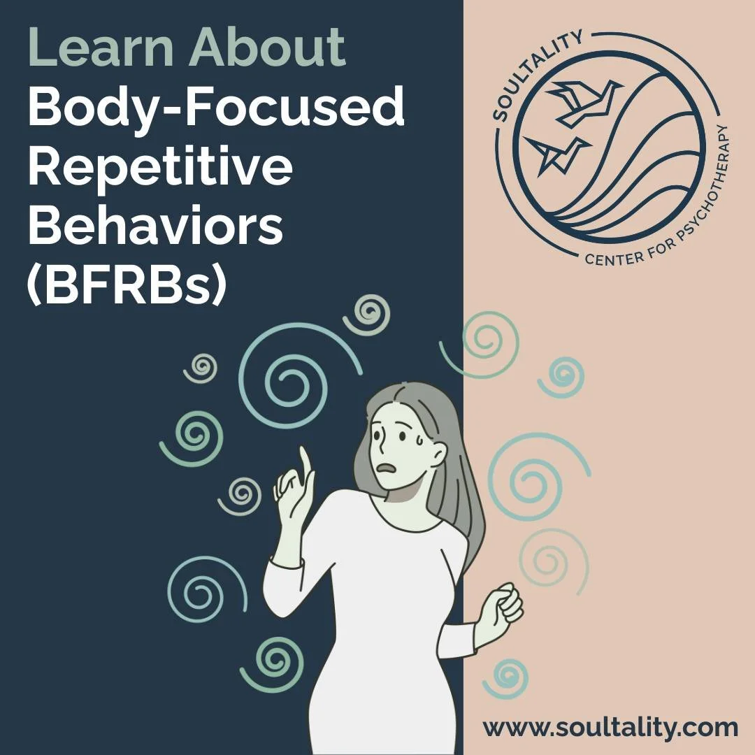 BFRBs can range from mild frustration to significant distress, shame, and embarrassment. 

The Soultality Center for Psychotherapy specializes in BFRB treatment. Learn more about our treatment process by visiting our website&rsquo;s BFRB treatment pa