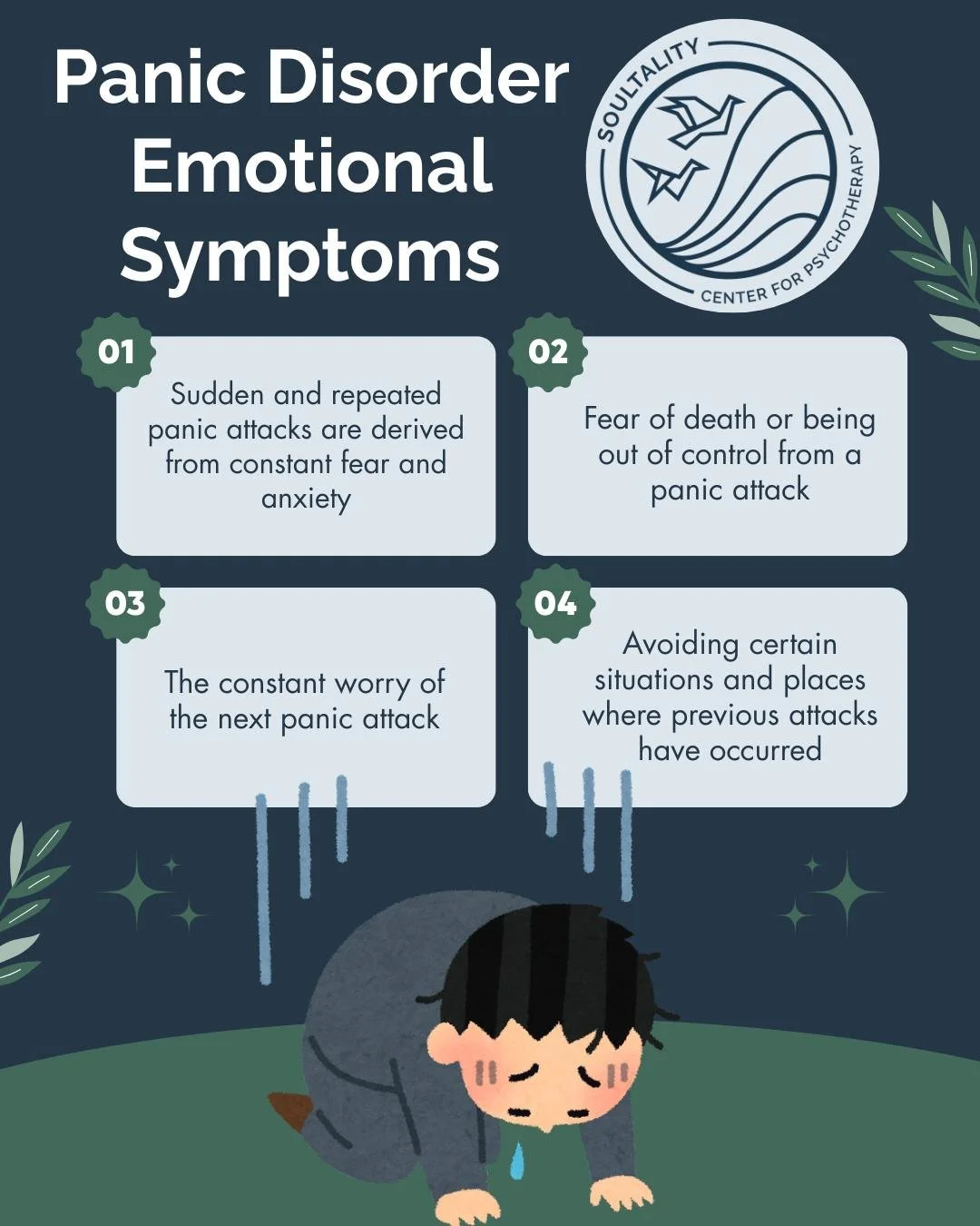 Panic attacks are not life-threatening, but they can negatively affect your life. If you have been diagnosed with panic disorder and don&rsquo;t know where to turn next, visit the Soultality Center for Psychotherapy in Cambridge, MA

https://www.soul