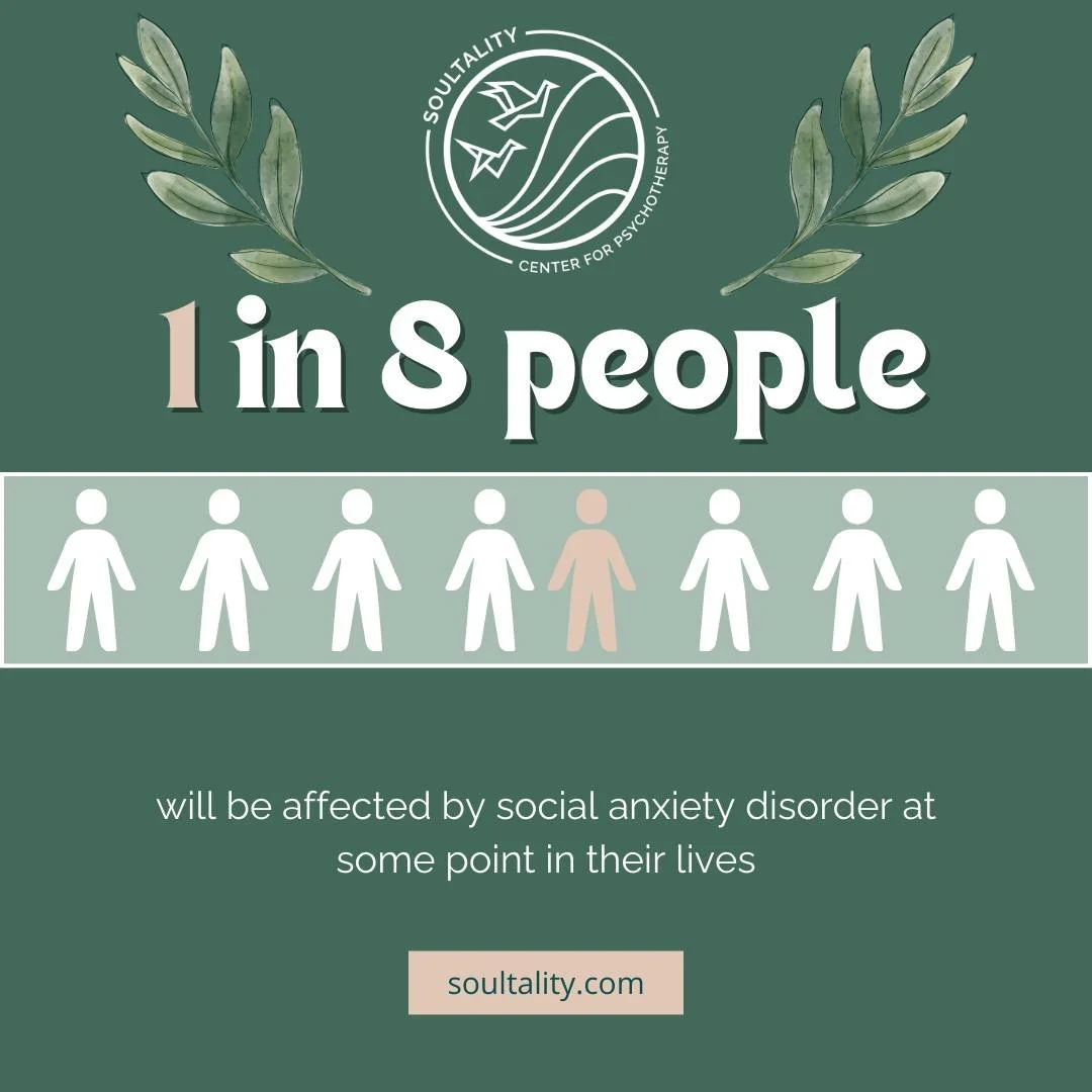 About 13% of Americans currently experience social anxiety. Most people who obtain it refuse to seek help.

If you are struggling with social anxiety, you can always turn to the licensed and expert clinicians at the Soultality Center for Psychotherap