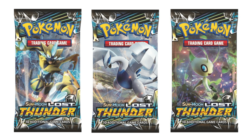 POKEMON SUN & MOON LOST THUNDER BOOSTER PACK X 3 Okami cards POKEMON SUN & MOON LOST THUNDER BOOSTER PACK X 3 Okami cards