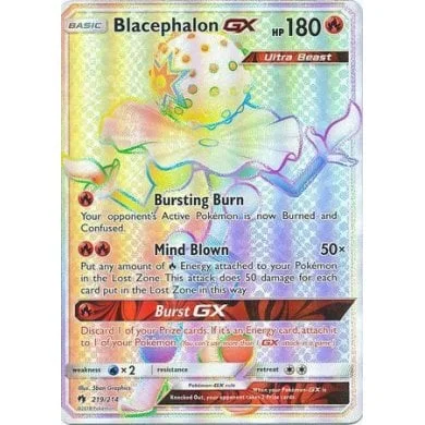 SM LOST THUNDER 219/214 Blacephalon GX (Rainbow Rare)  Okami cards