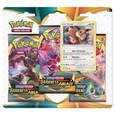 POKEMON DARKNESS ABLAZE 3 PACK BLISTER TWIN PACK EEVEE & FLAREON  Okami  cards
