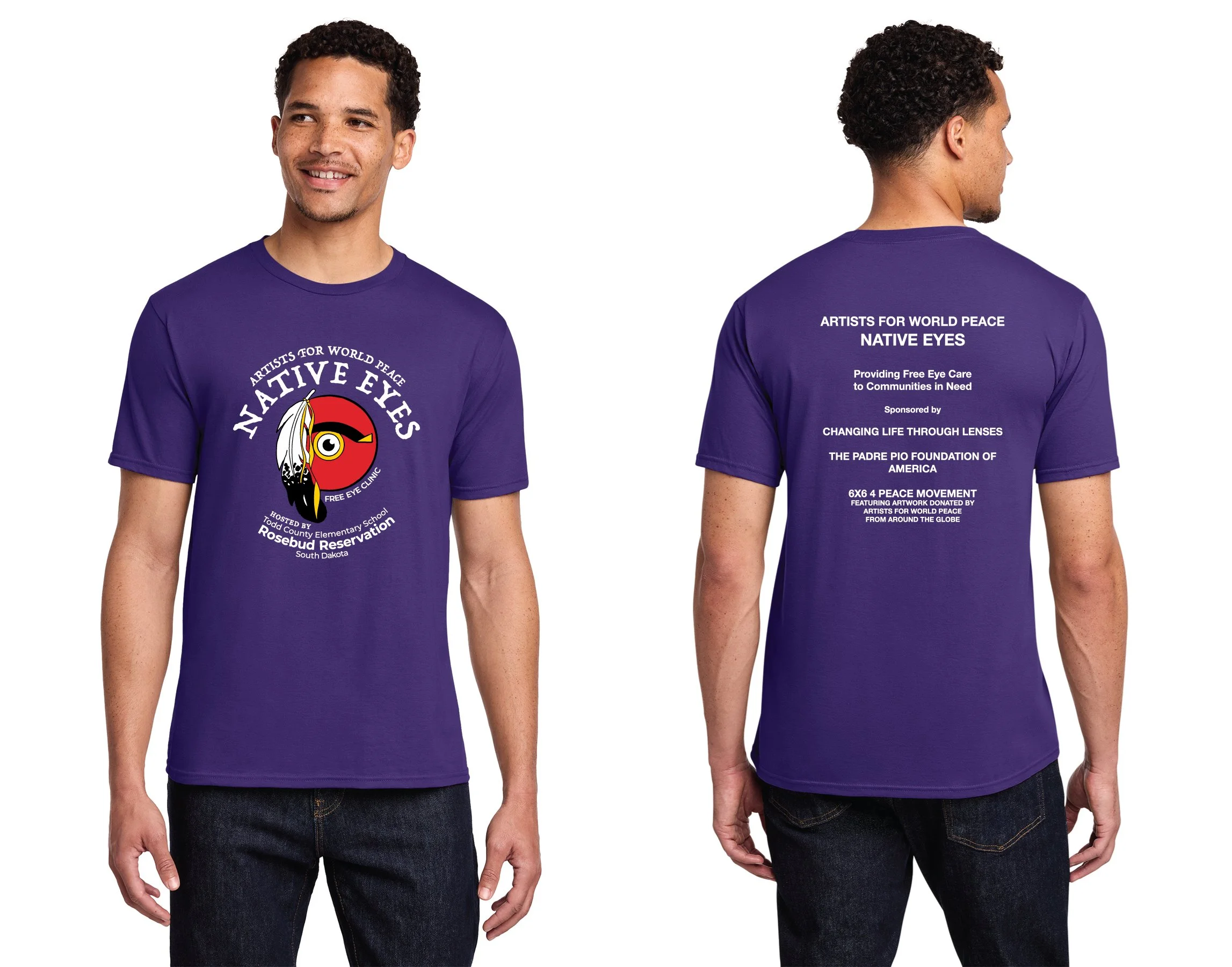 NATIVE EYES Team Shirts 100% Cotton T-shirt