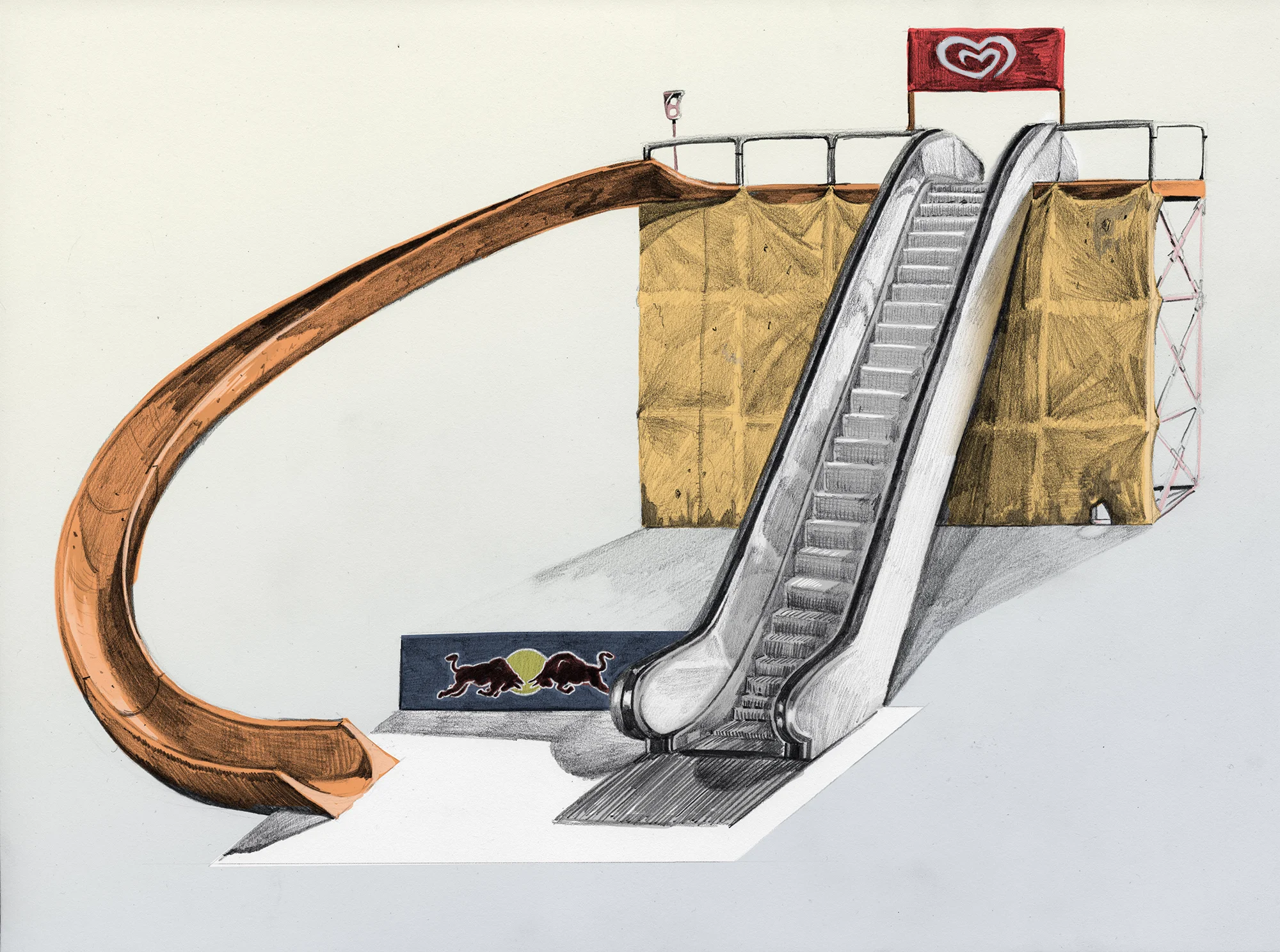 'Slippery slides III' - 2014 - For Sale