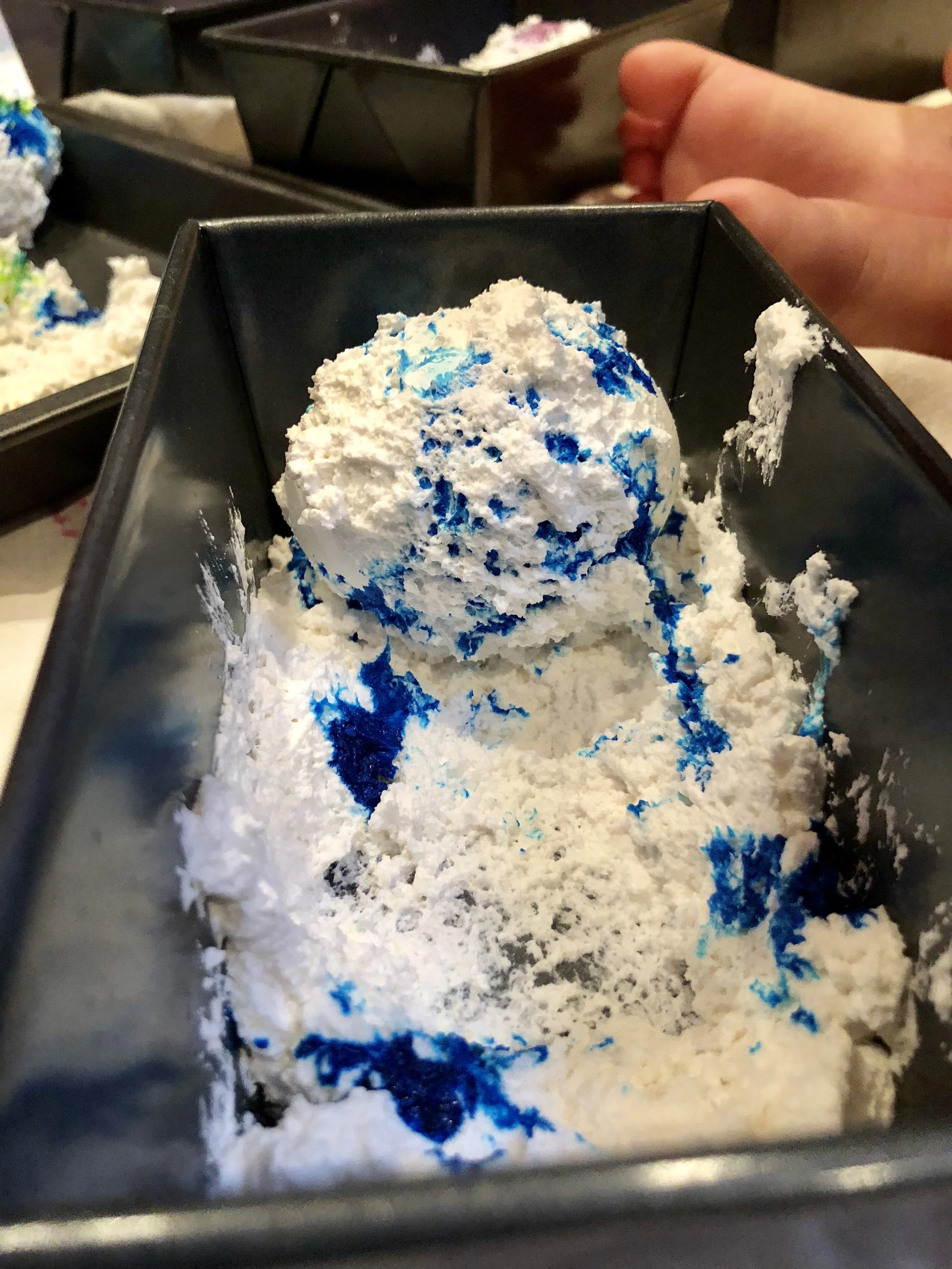 Blue food coloring!