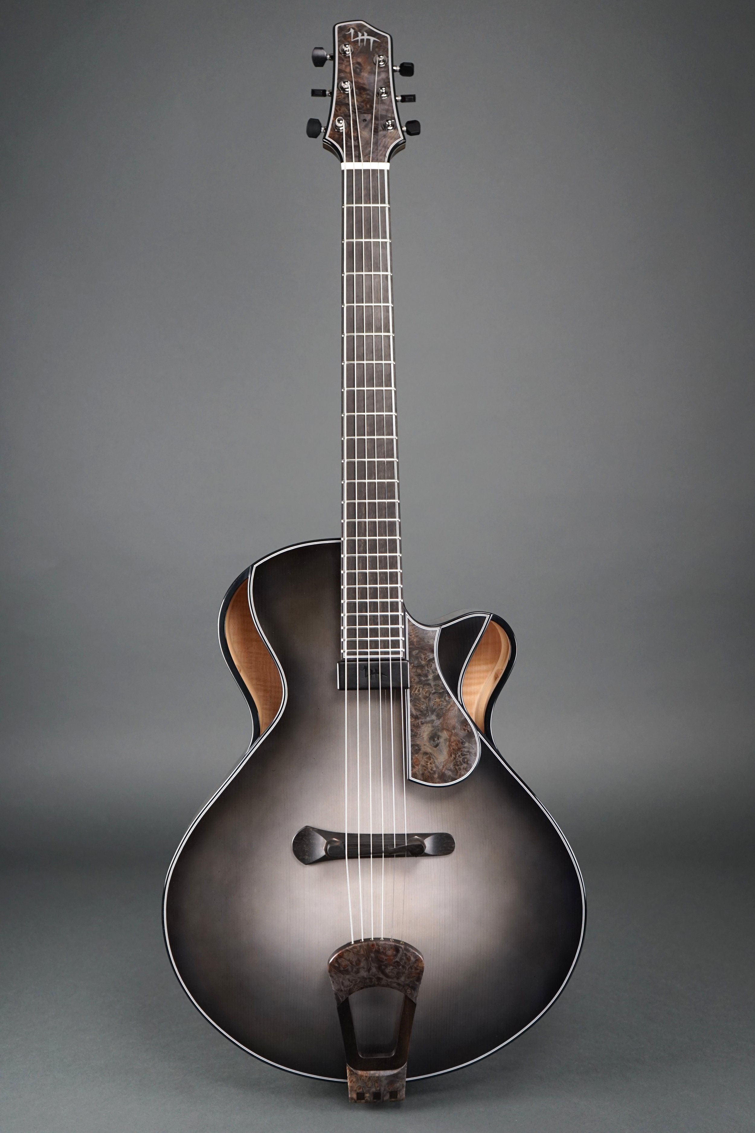 LHT Guitars -Dark Blue Burl Fugue