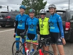 NorthStar girls who raced Le Tour de la relève internationale de Rimouski