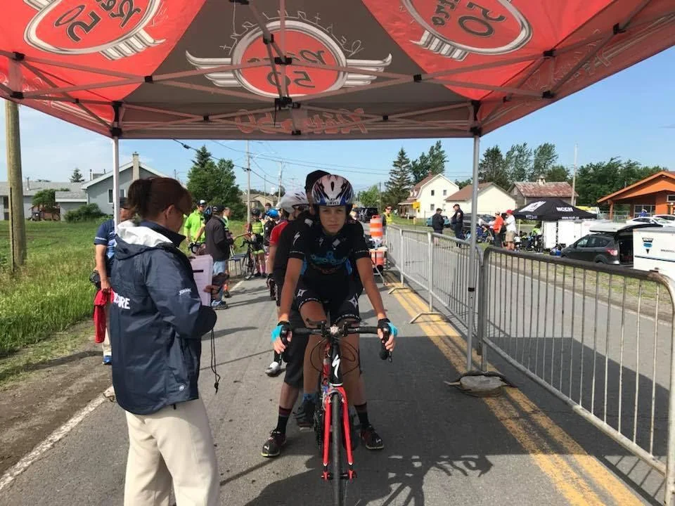 Josephine is ready to start the 15 km individual time trial.
