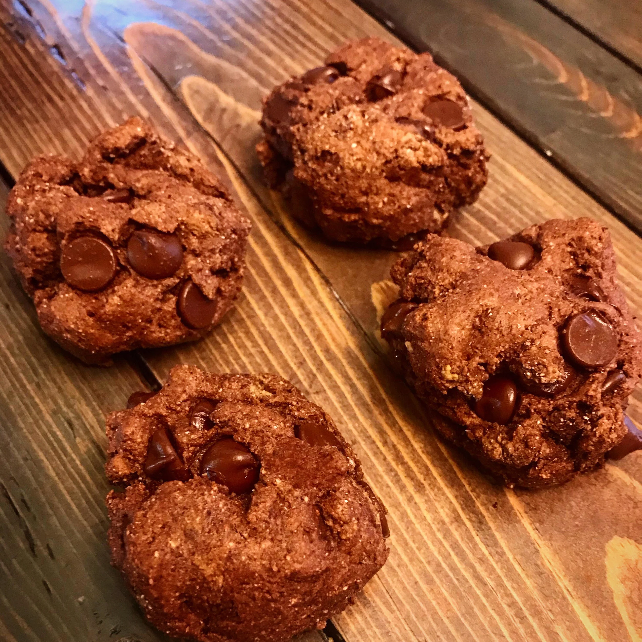 Double Chocolate Almond Brownie Cookies