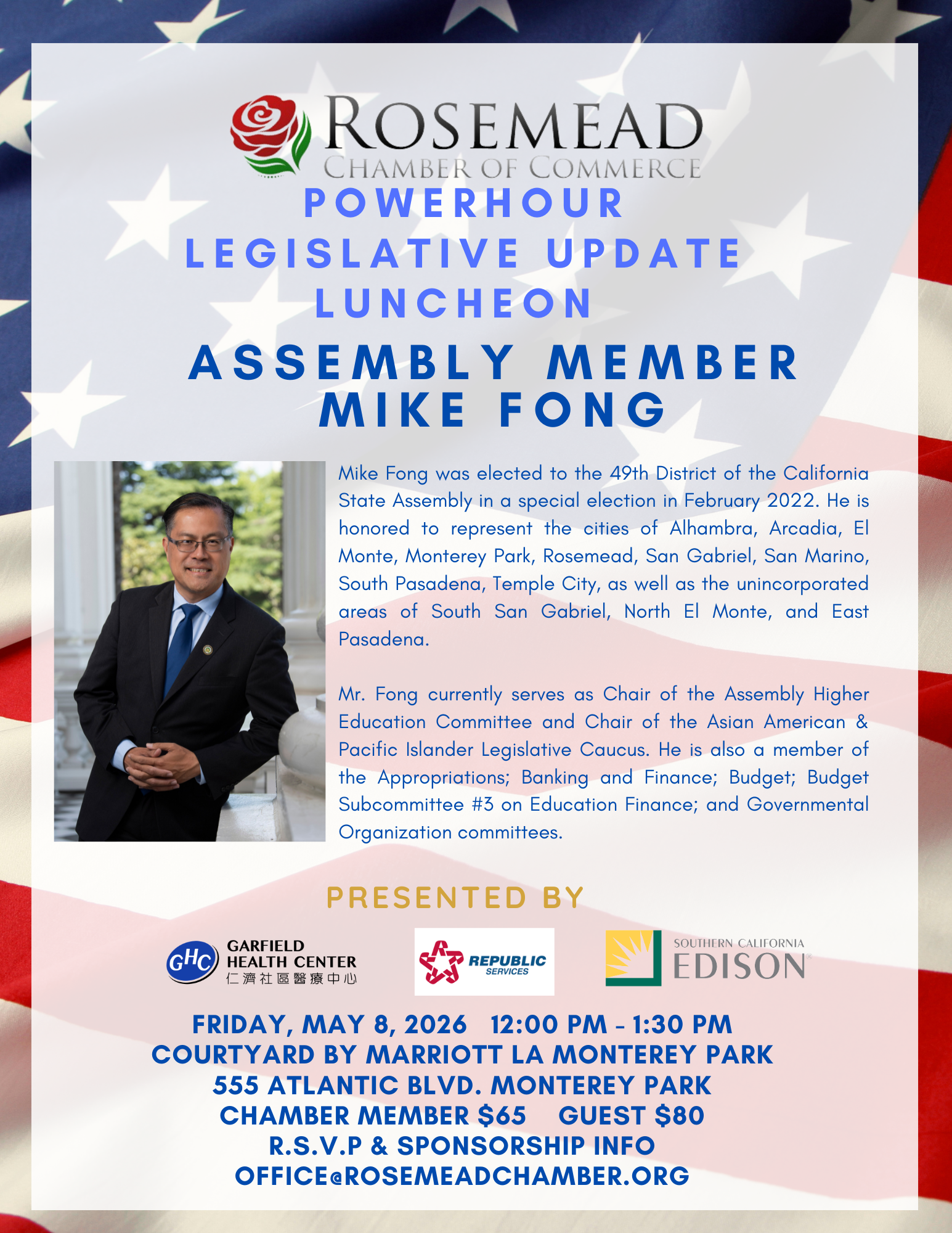 Powerhour Legislative Update Luncheon with Assembly Member Mike Fong 