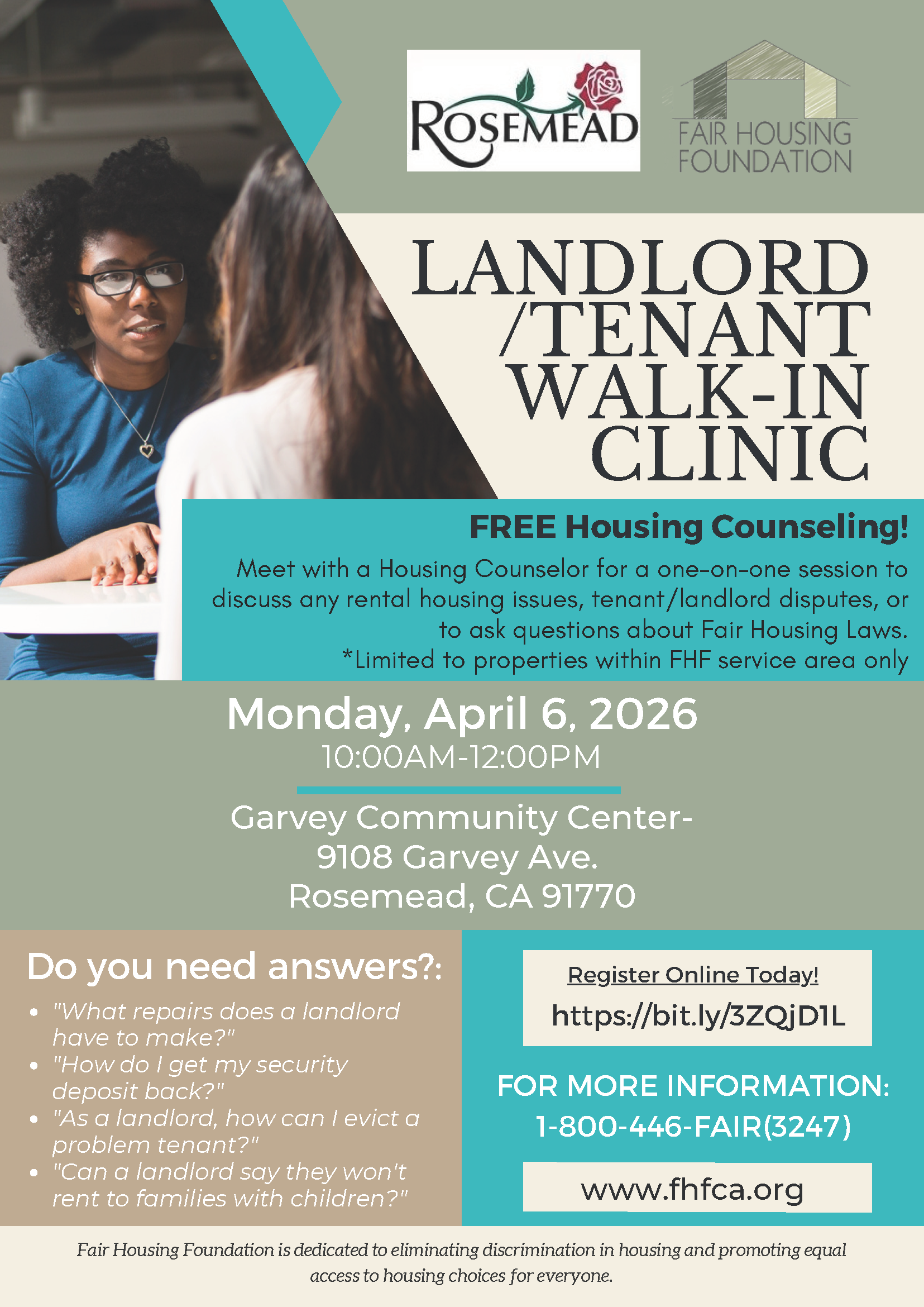Landlord / Tenant Walk- In Clinic