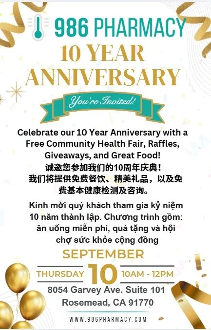 986 Pharmacy Garvey 10 Year Anniversary 