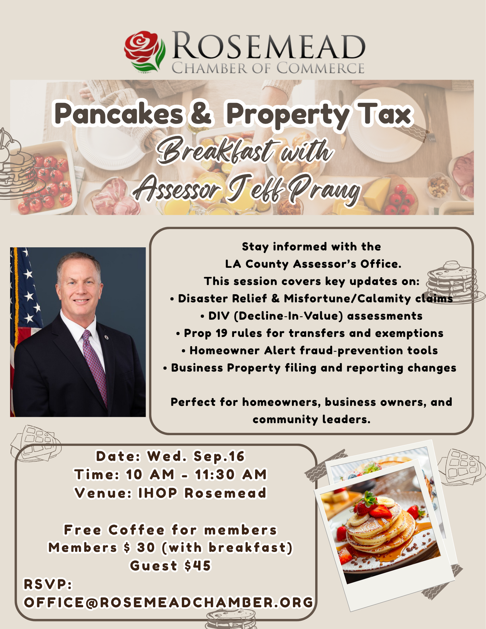 Pancakes &amp; Property Tax Breakfast
