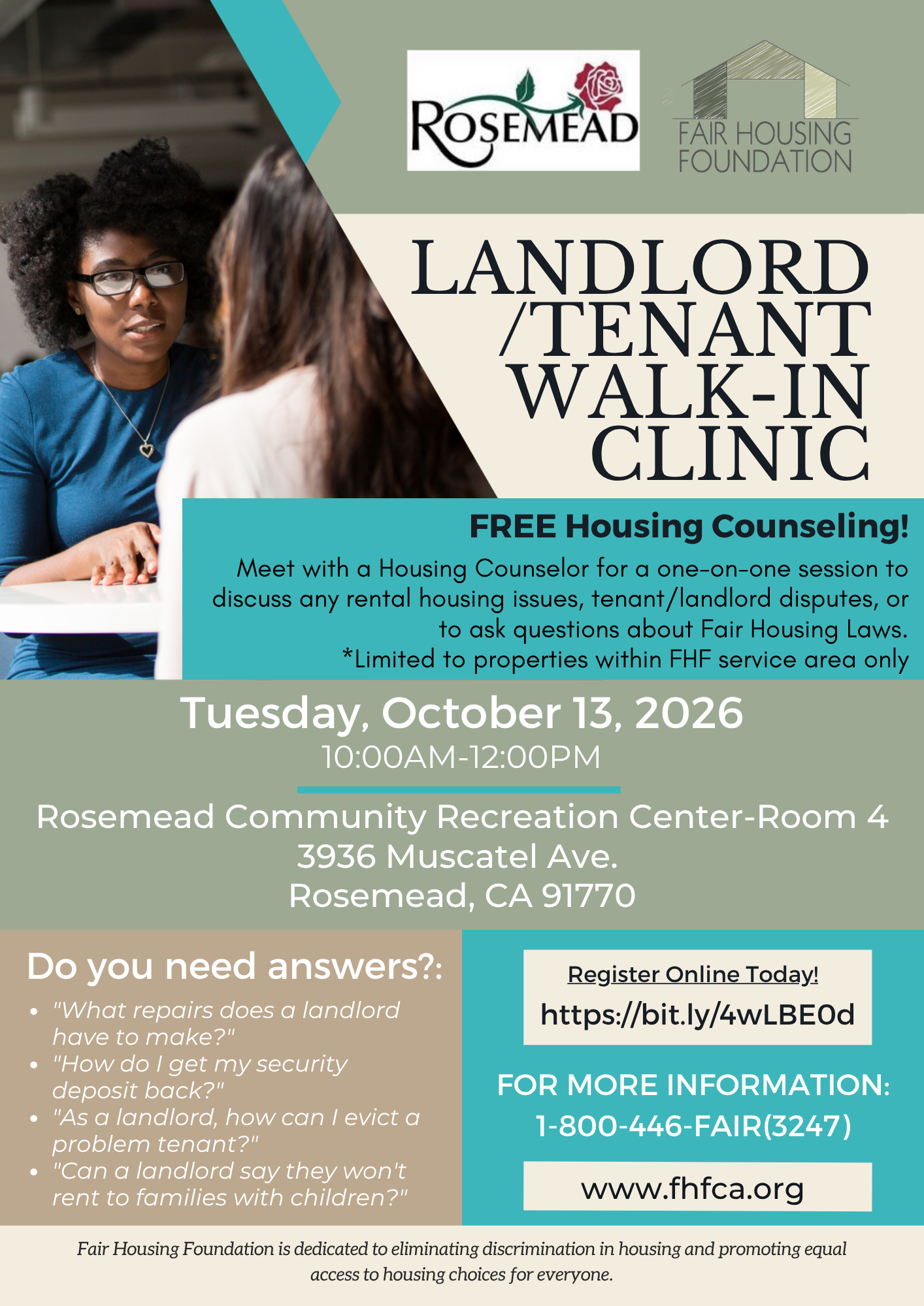 Landlord / Tenant Walk-In Clinic