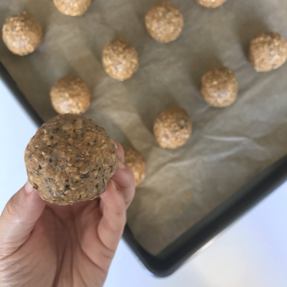 Peanut Butter Chocolate Coconut Energy Bites -- The Life She Wanders