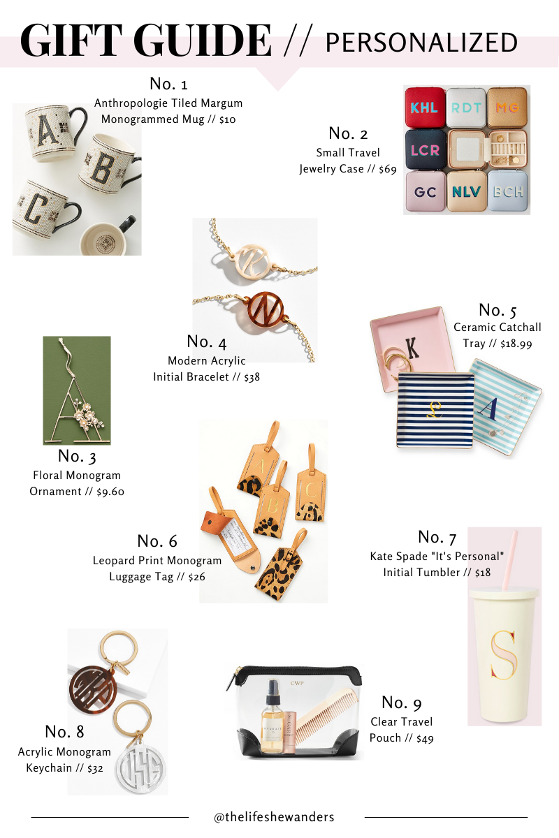 2019 Gift Guide: Personalized + Monogrammed