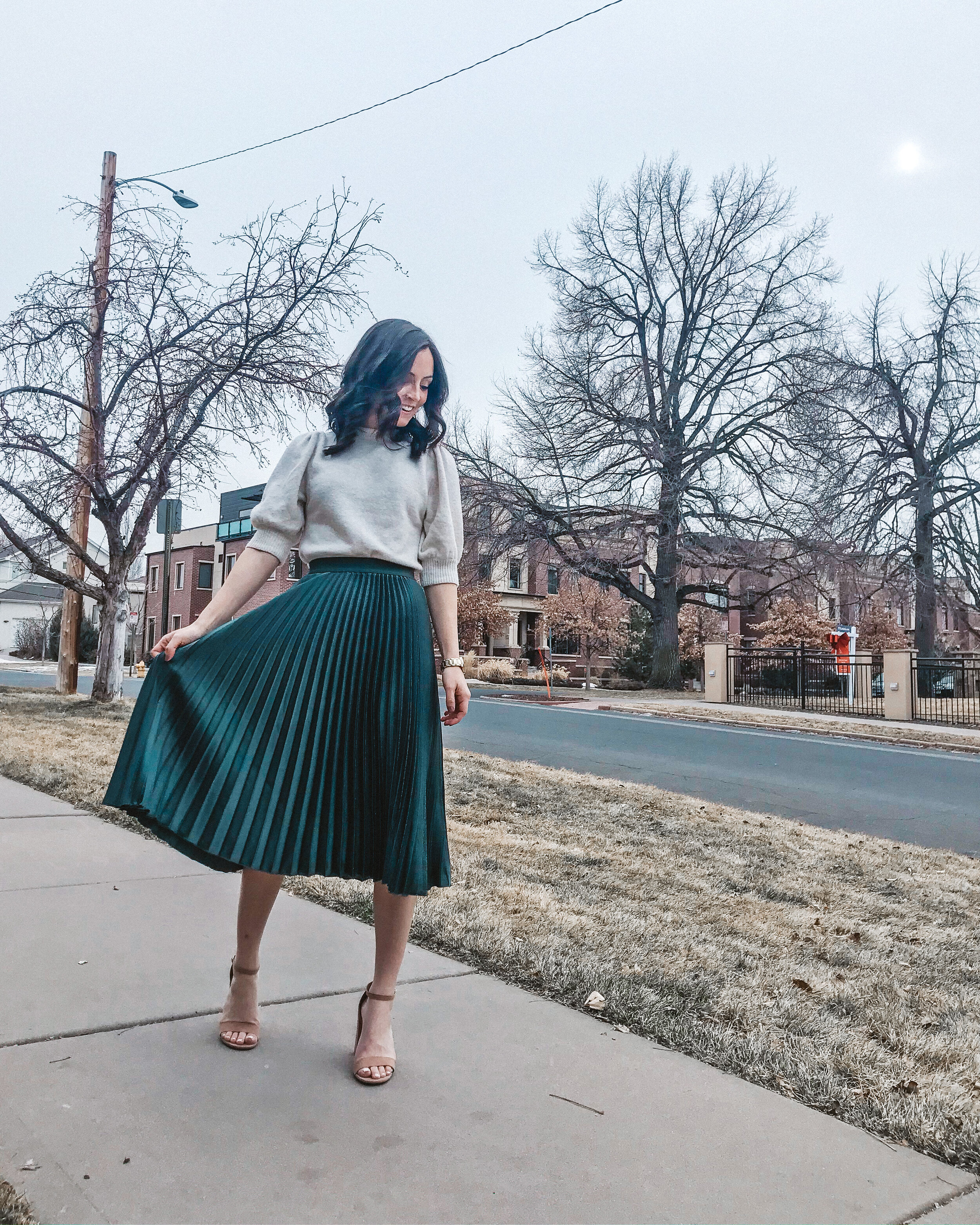 Pleated Midi Skirt Styled 3 Ways — The Life She Wanders