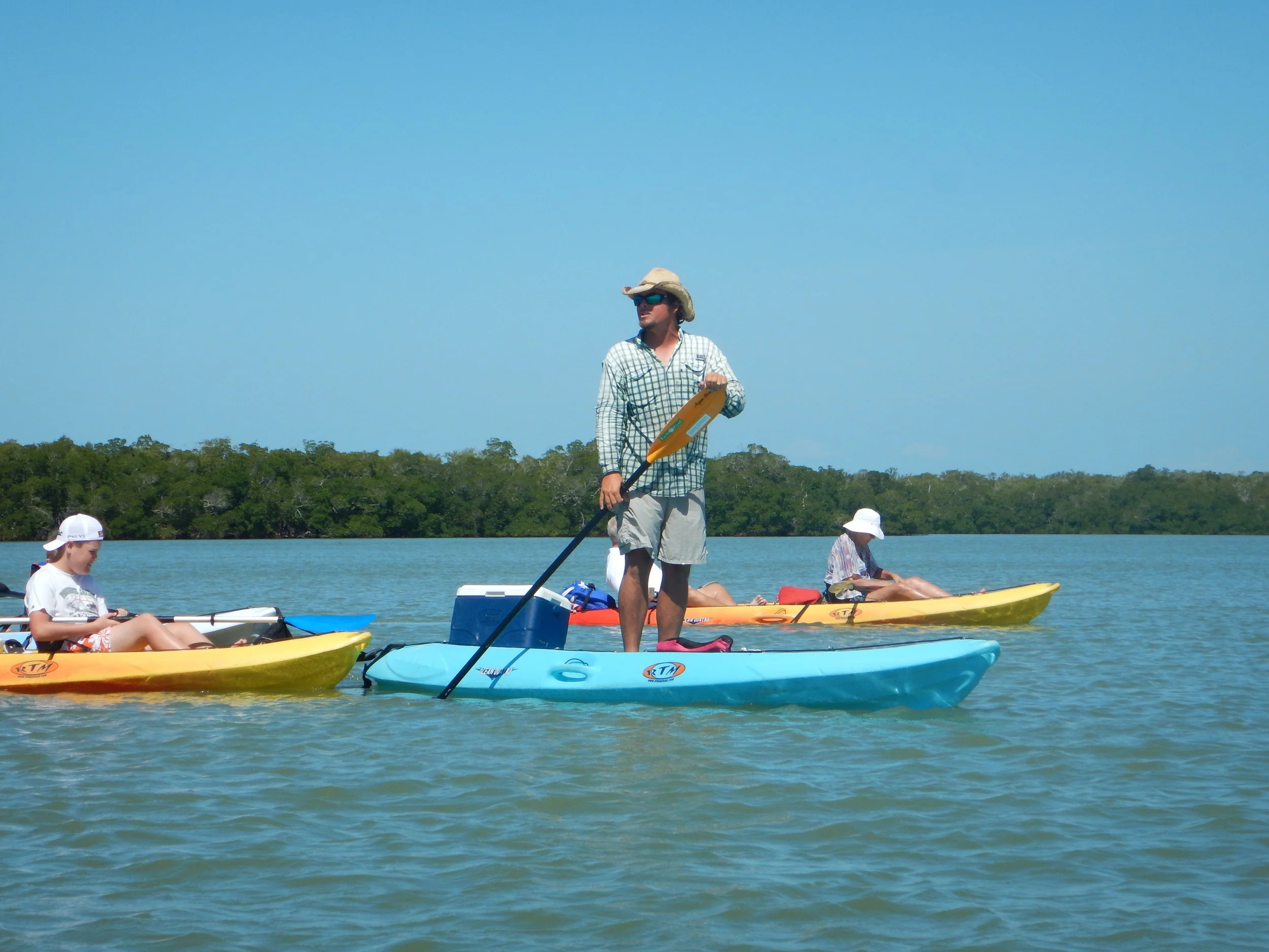 The author leading a group paddle. 