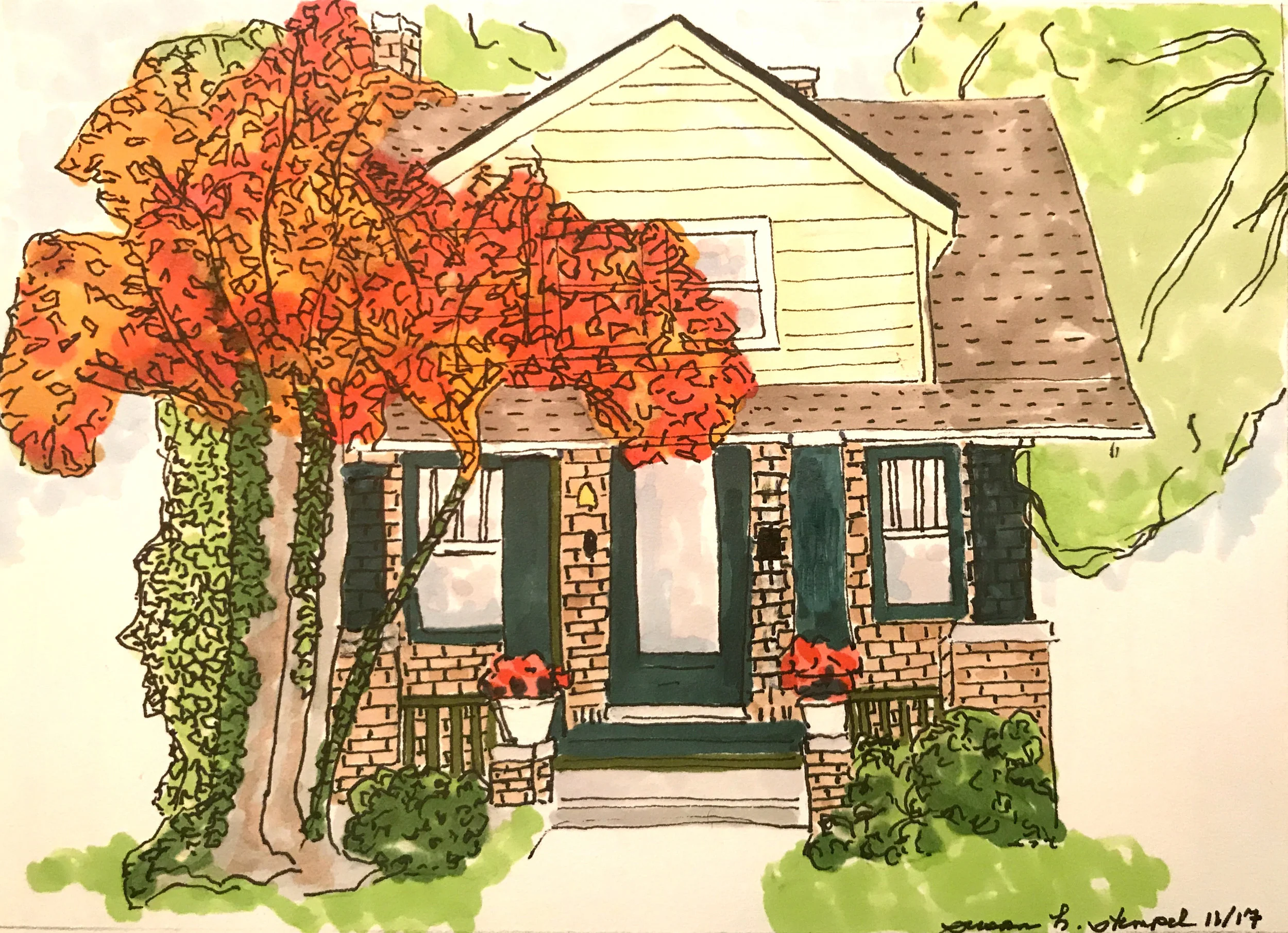 SOLD "5" x 7" pen & ink on paper "McDowell"