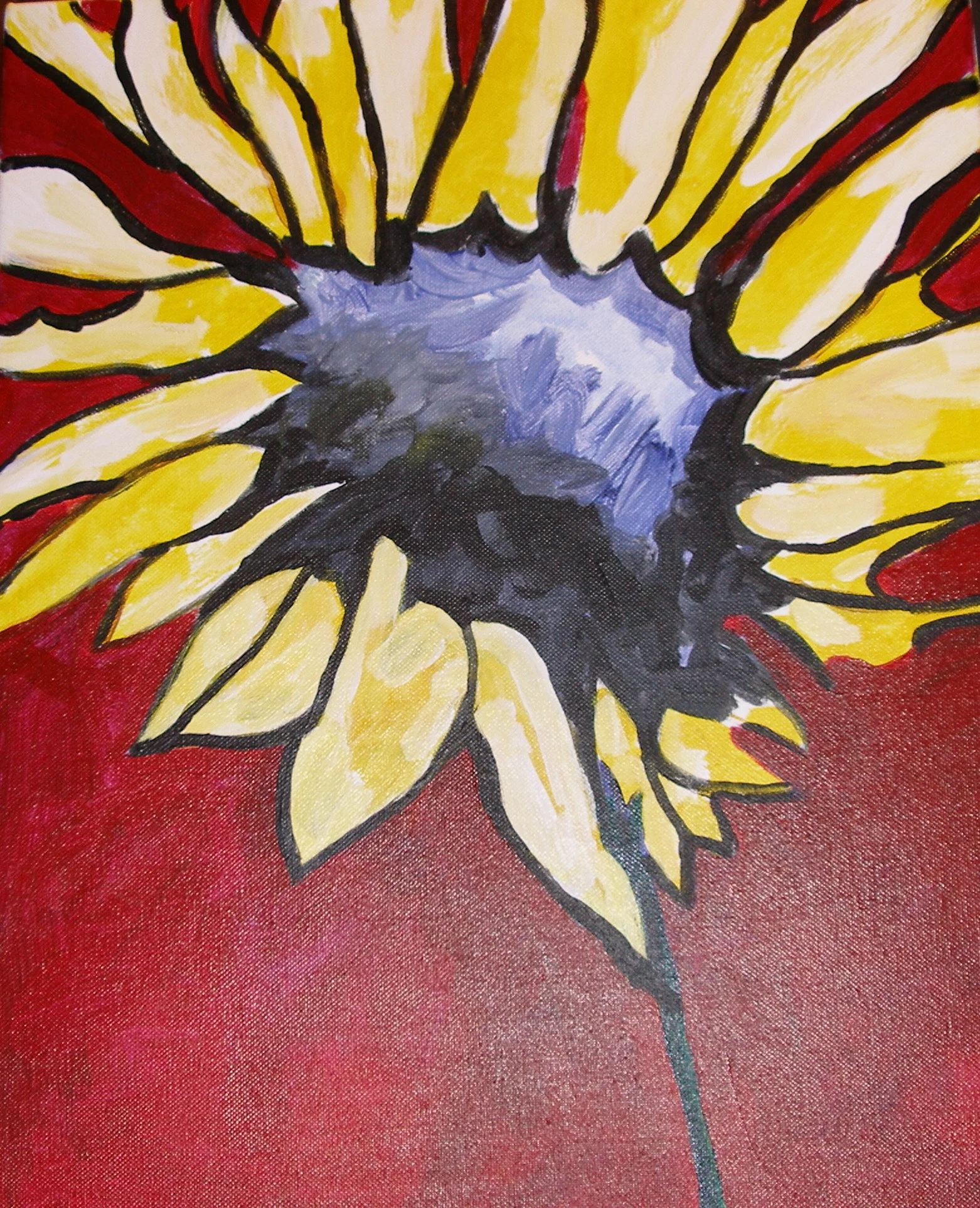 $2,000. 16" x 20" acrylic on canvas. "In full bloom"