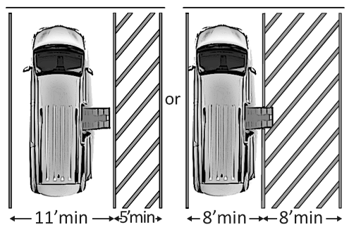 Van Accessible Parking Space Plan View.png