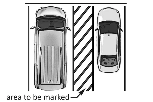 Diagram of accessible ADA parking