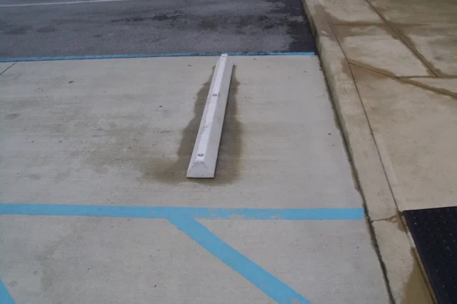 Parking space wheel stop