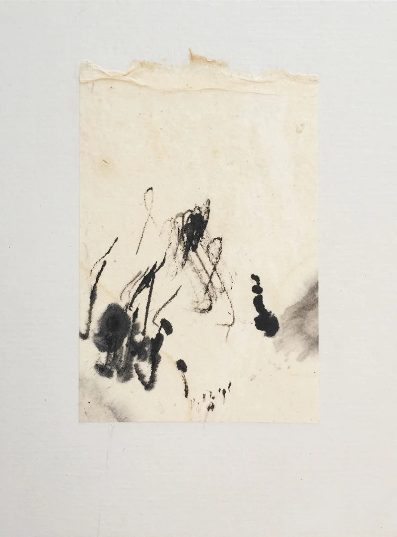 Marilee Krause, “Inklings 5,” mixed media, 5.5×4.25 in.