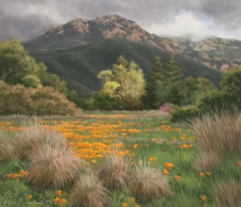 Glenna Hartmann, “March Storm,” pastel, 15×17.5 in.